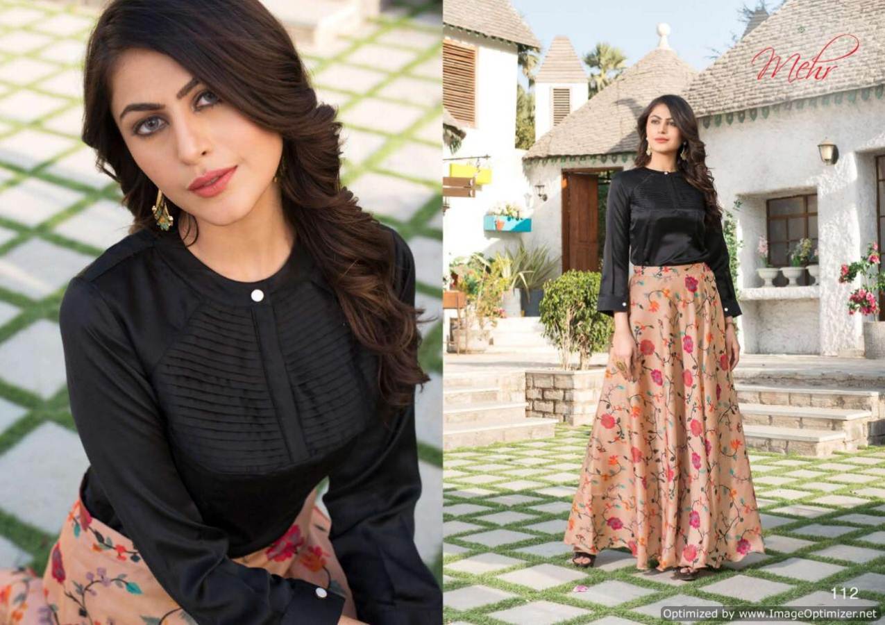 Maher Vol 3 By Mugdha Designer Top With Skirt Collection