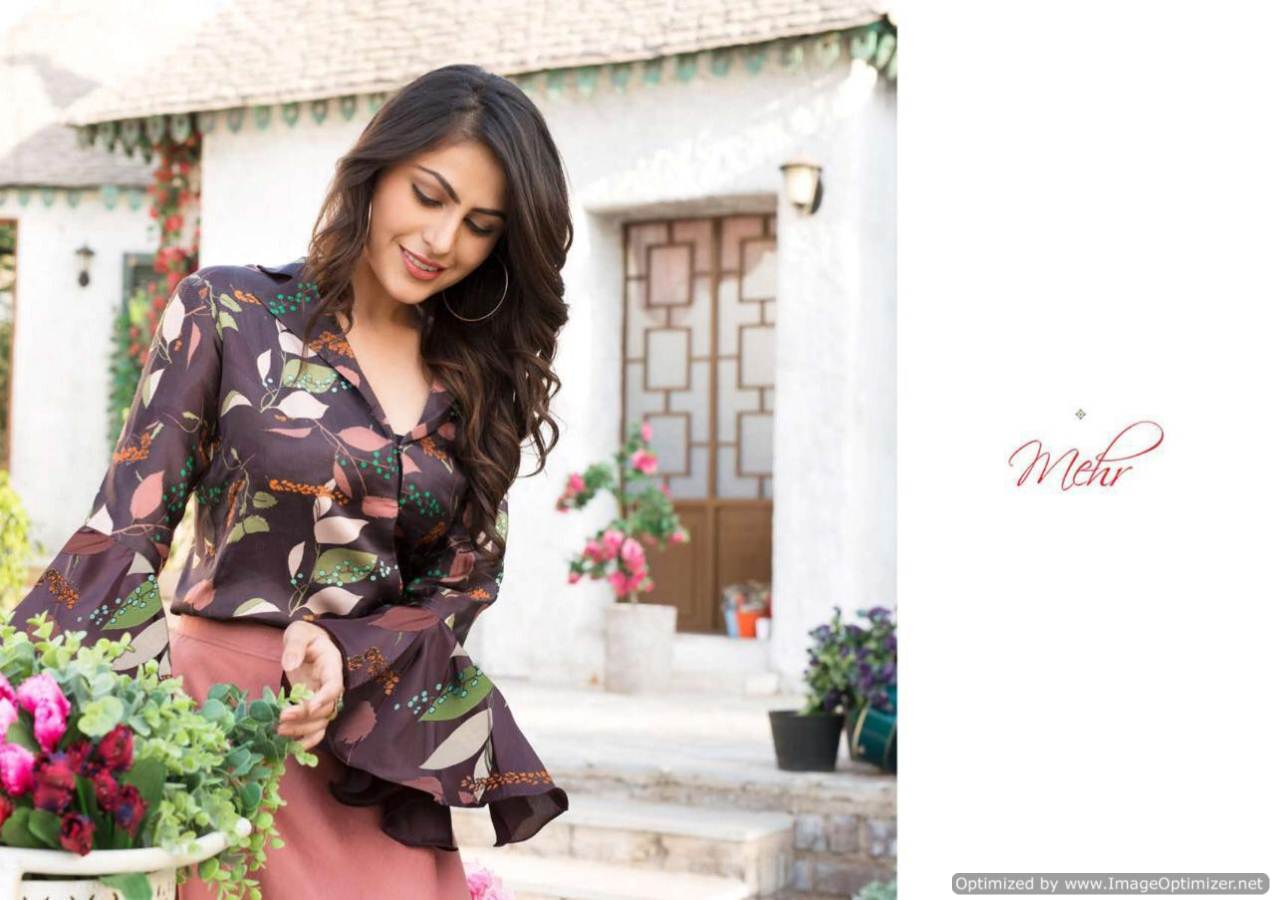 Maher Vol 3 By Mugdha Designer Top With Skirt Collection