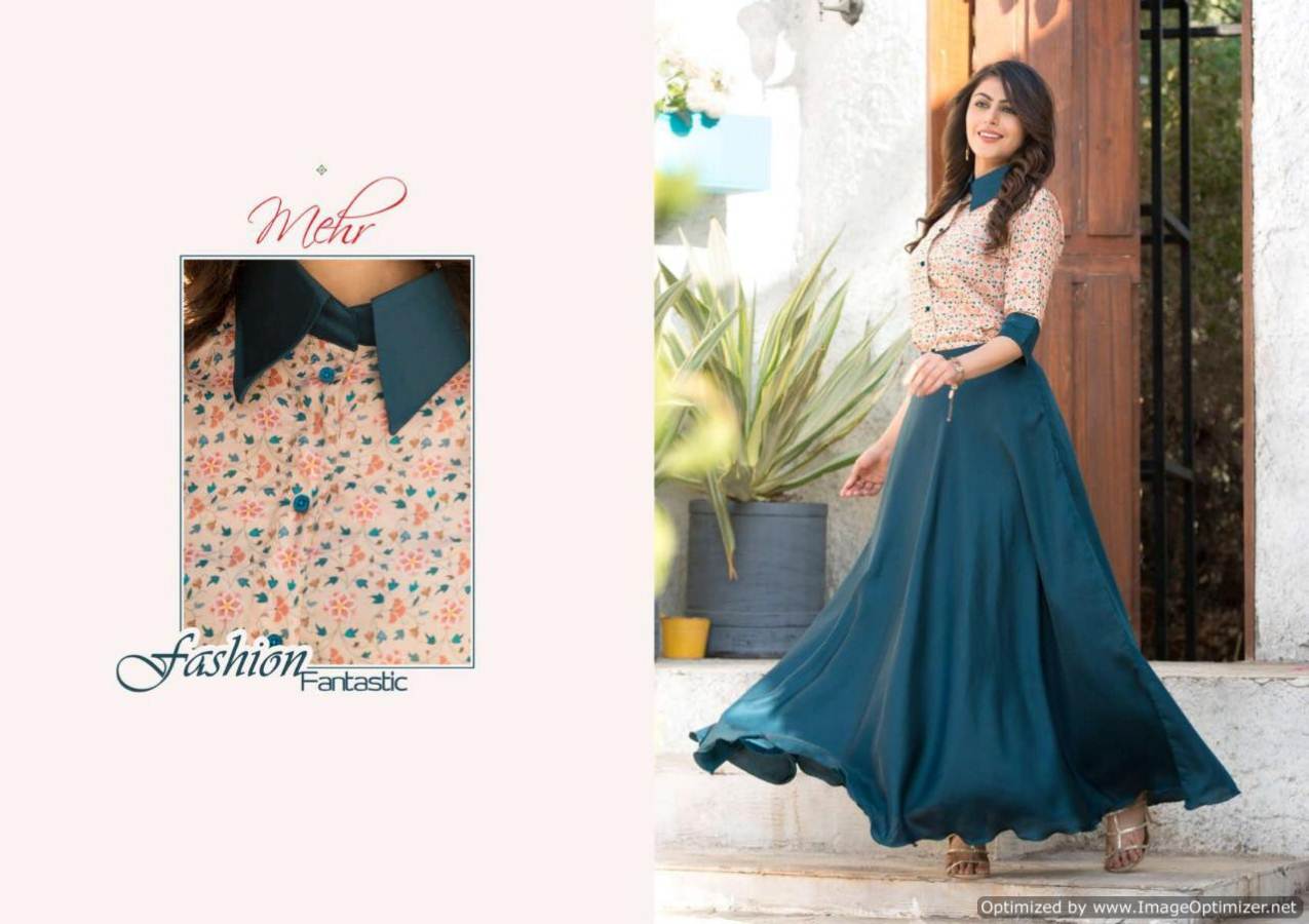 Maher Vol 3 By Mugdha Designer Top With Skirt Collection