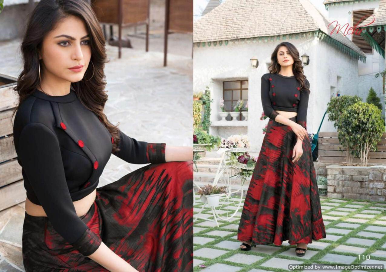 Maher Vol 3 By Mugdha Designer Top With Skirt Collection
