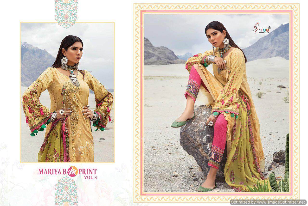 Mariya B M Print Vol 3 By Shree Designer Pakistani Suit Collection