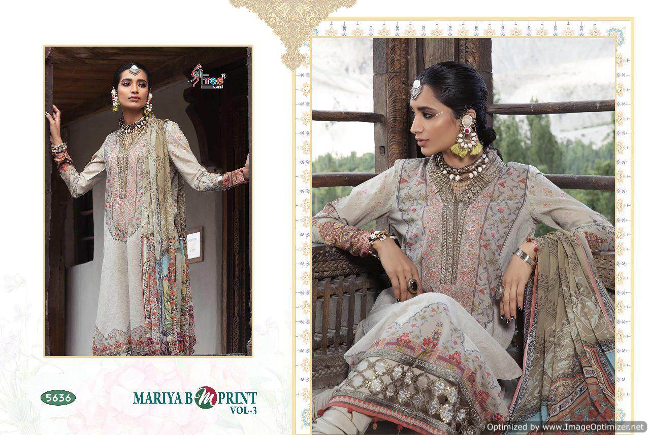 Mariya B M Print Vol 3 By Shree Designer Pakistani Suit Collection