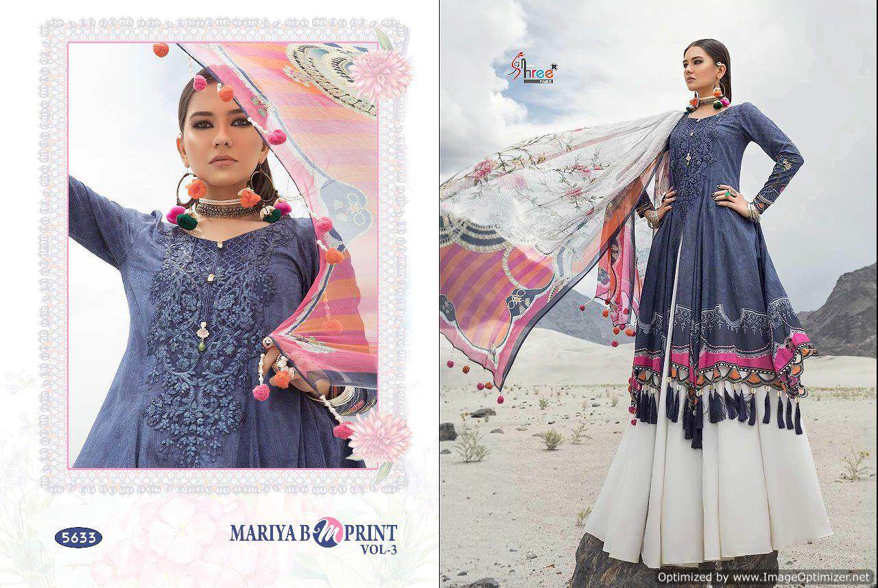 Mariya B M Print Vol 3 By Shree Designer Pakistani Suit Collection