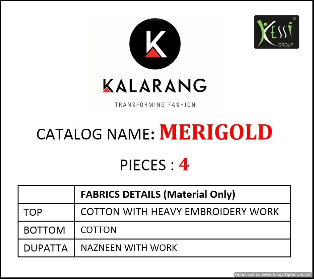 Merigold By Kalarang Designer Cotton Dress Materials Catalogue
