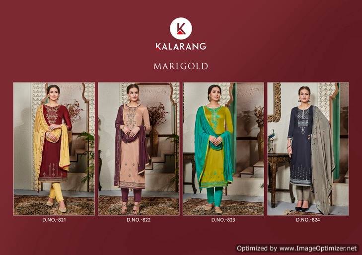 Merigold By Kalarang Designer Cotton Dress Materials Catalogue