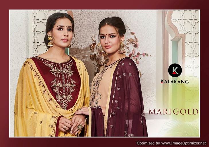 Merigold By Kalarang Designer Cotton Dress Materials Catalogue
