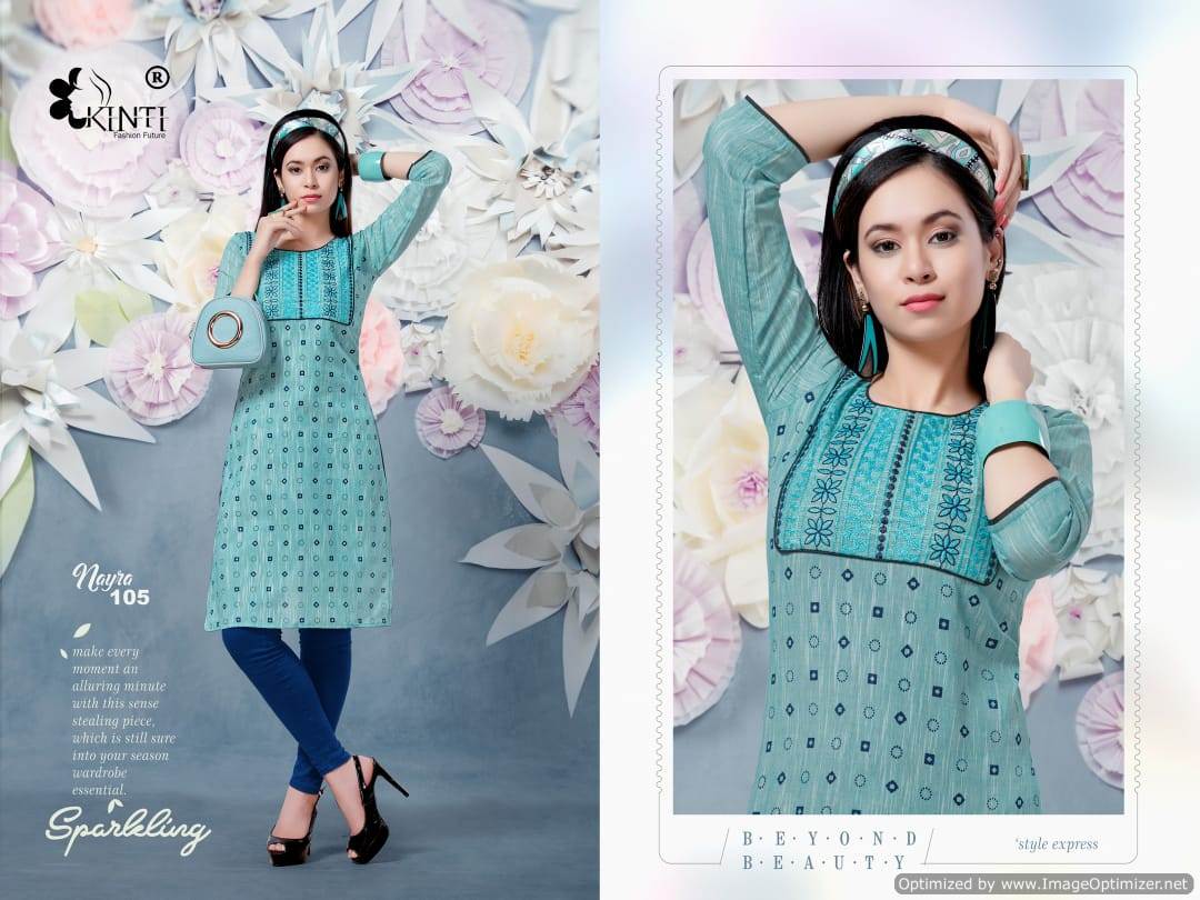 Nayra By Kinti Cotton Straight Printed Kurtis Collection