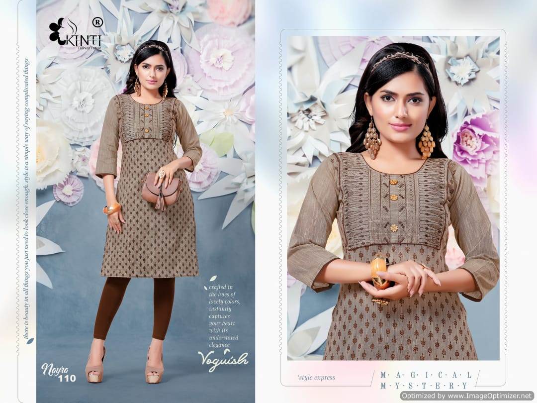 Nayra By Kinti Cotton Straight Printed Kurtis Collection