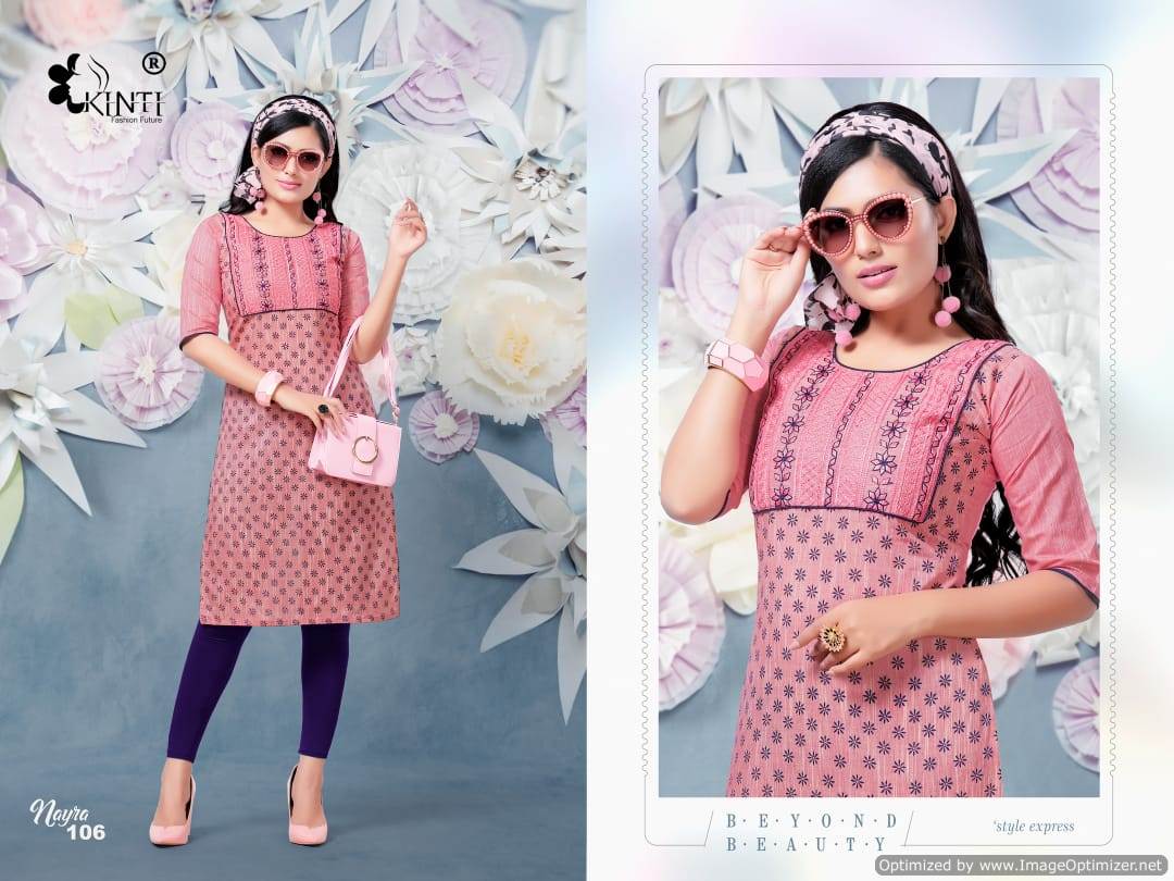 Nayra By Kinti Cotton Straight Printed Kurtis Collection