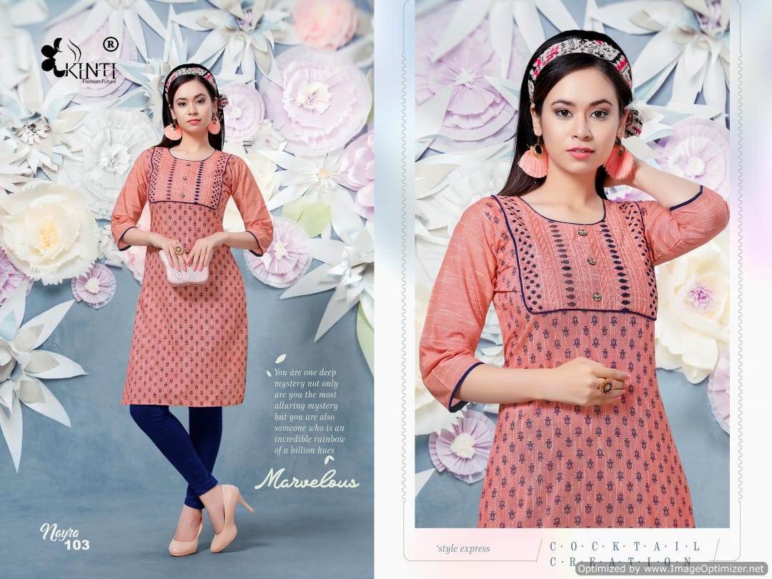 Nayra By Kinti Cotton Straight Printed Kurtis Collection