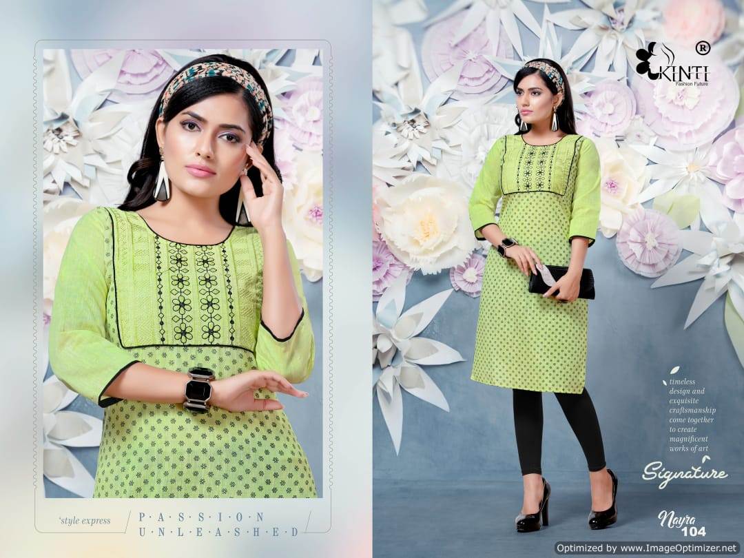 Nayra By Kinti Cotton Straight Printed Kurtis Collection