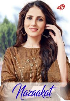 Nazaakat Vol 1 By Shreenath Creation Casual Wear With Hand Wrok Kurtis Catalogue