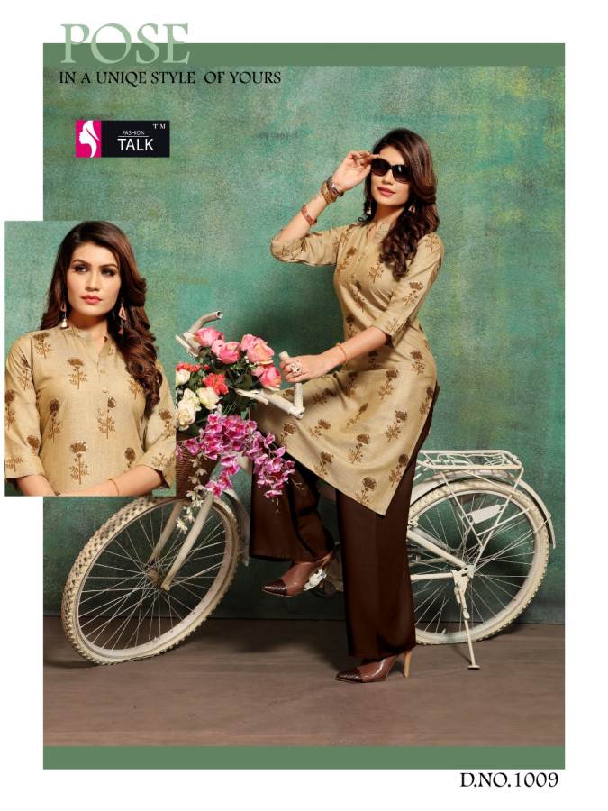 Panghat Vol 1 By Fashion Talk Straight Kurti With Plazzo Catalogue