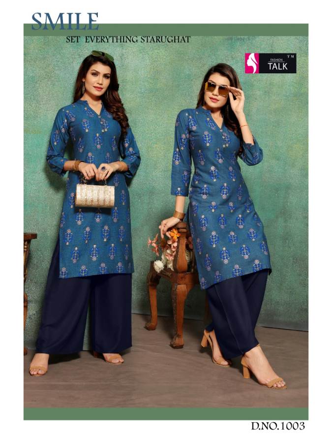 Panghat Vol 1 By Fashion Talk Straight Kurti With Plazzo Catalogue