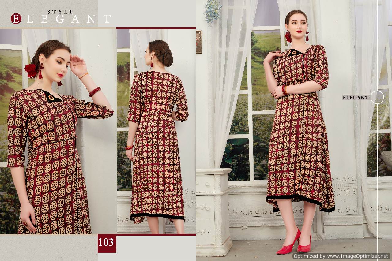Parisha Vol 1 By Kajri Printed Long Kurti Catalogue