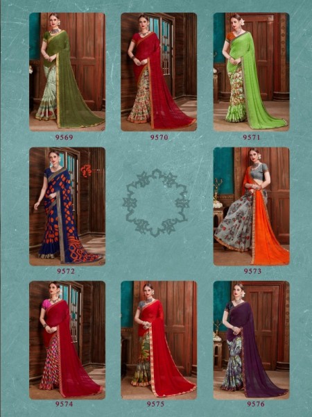 Ponds Vol 5 By Kodas  Georgette Printed Sarees Catalogue