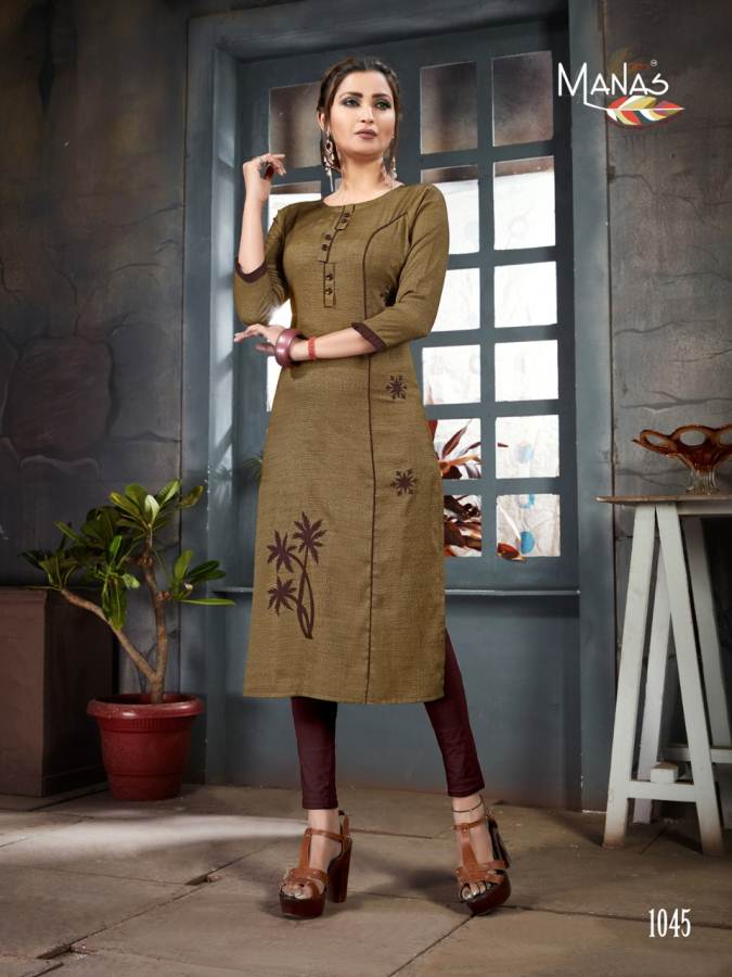 Priyal Vol 6 By Manas Designer Cotton Kurtis Collection