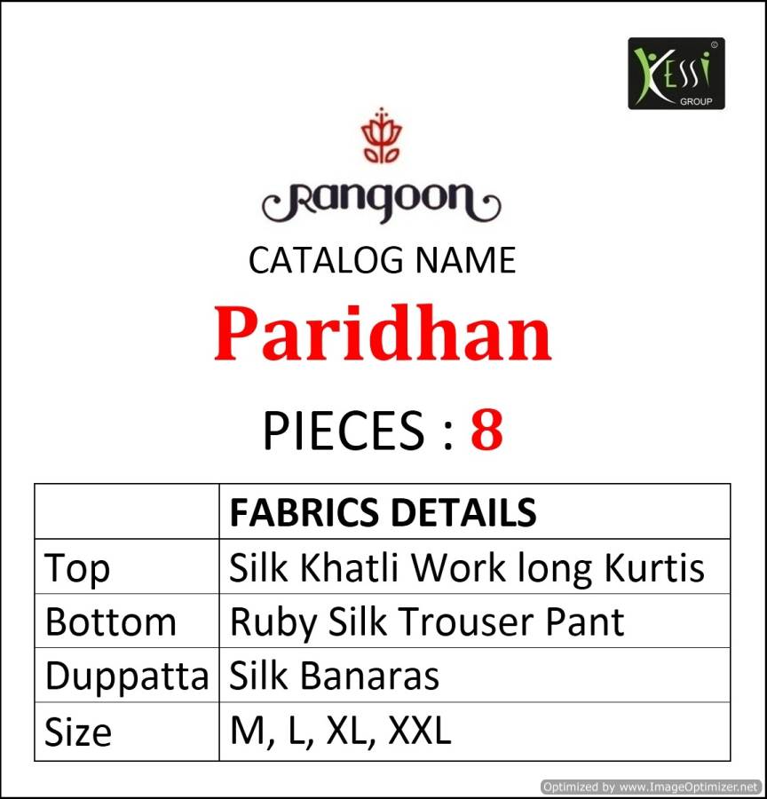 Paridhan  By Rangoon Straight Kurti With Pant  Collection