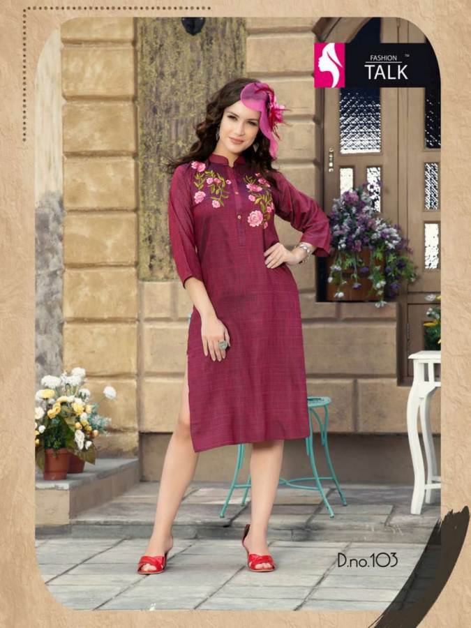 FASHION TALK SHEETAL VOL 2 EMBROIDERED KURTI