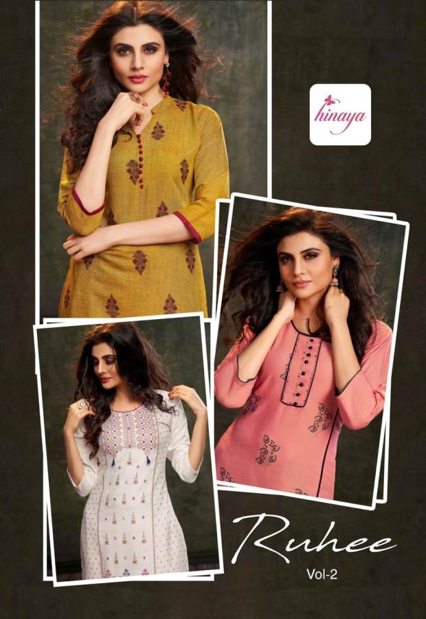 Ruhee Vol 2 By Hinaya Designer Kurtis With Plazzo Collection