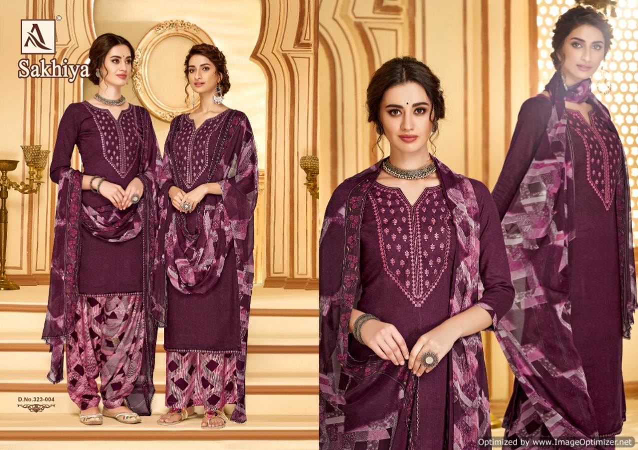 Sakhiya  By Alok Designer Patiyala Dress Material Catalogue