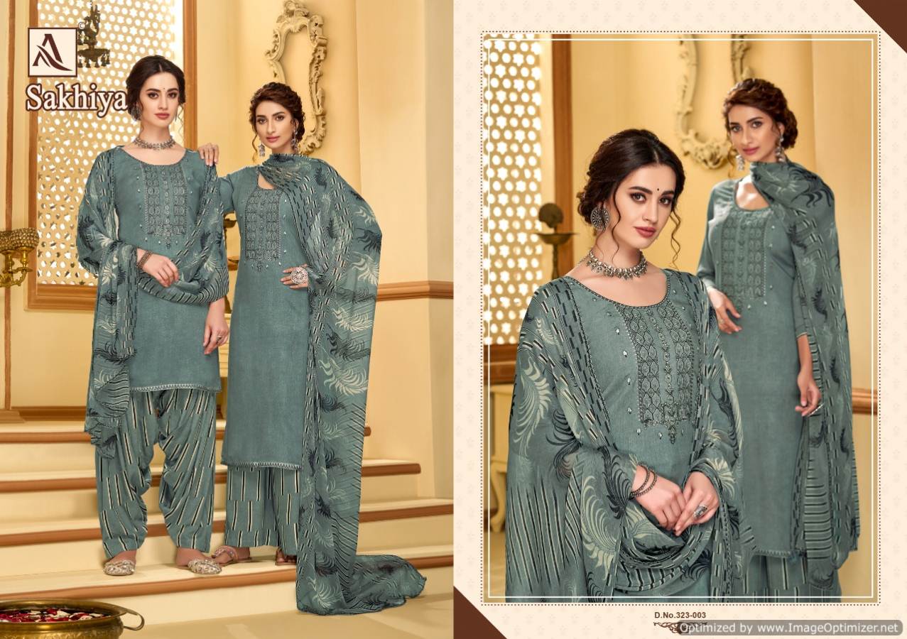 Sakhiya  By Alok Designer Patiyala Dress Material Catalogue