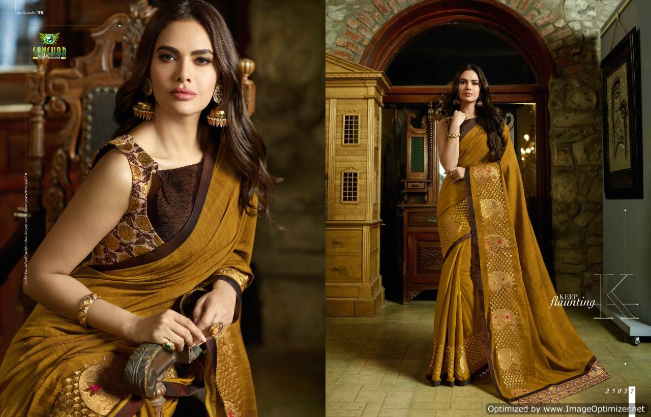 Esha Vol 3 By Sanskar Wedding Sarees Collection