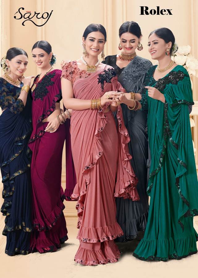 Rolex By Saroj  Designer Imported Fabric Saree Collection
