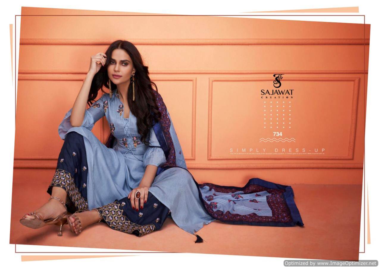 Sarthi Vol 6 By Sajawat  Maslin Ready Made Salwar Kameez Collection