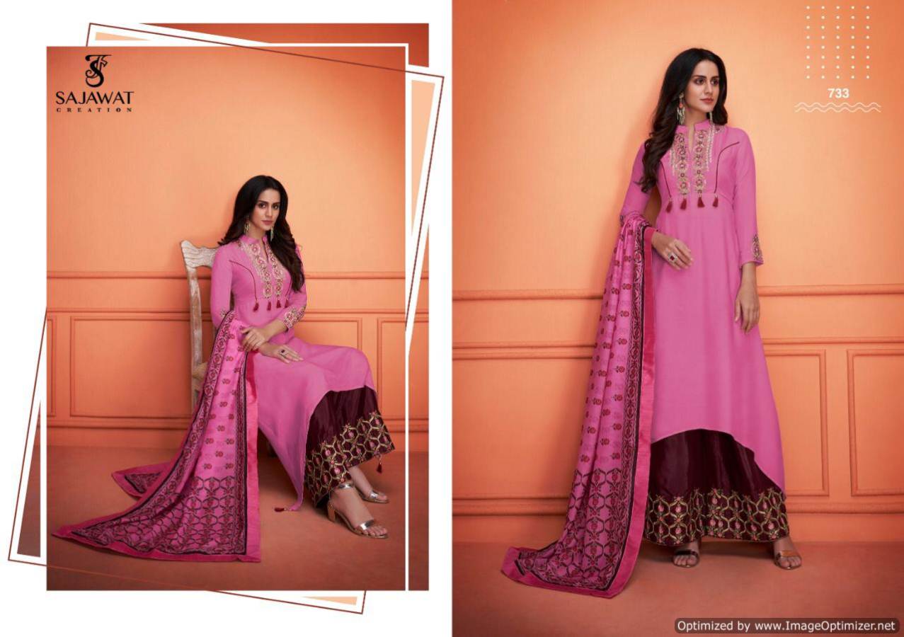 Sarthi Vol 6 By Sajawat  Maslin Ready Made Salwar Kameez Collection