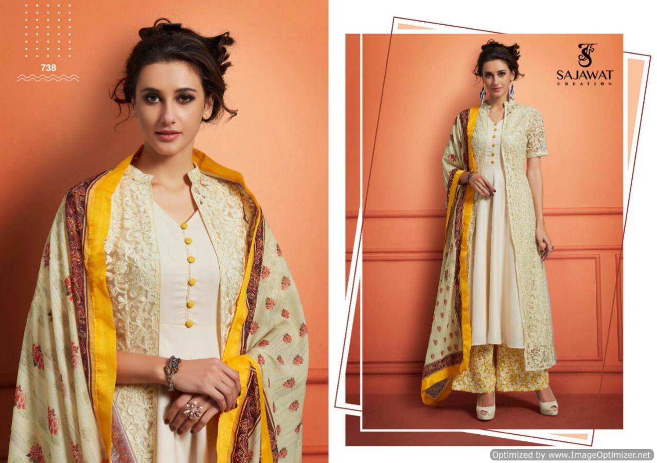 Sarthi Vol 6 By Sajawat  Maslin Ready Made Salwar Kameez Collection