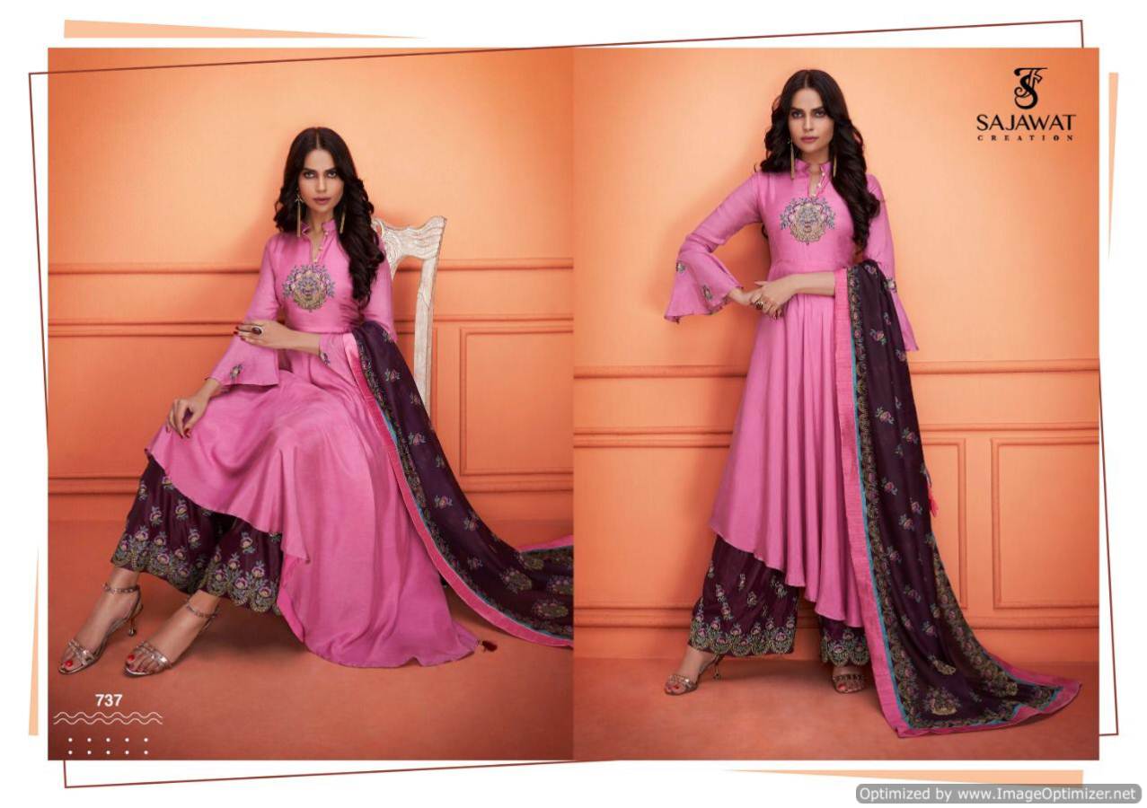 Sarthi Vol 6 By Sajawat  Maslin Ready Made Salwar Kameez Collection