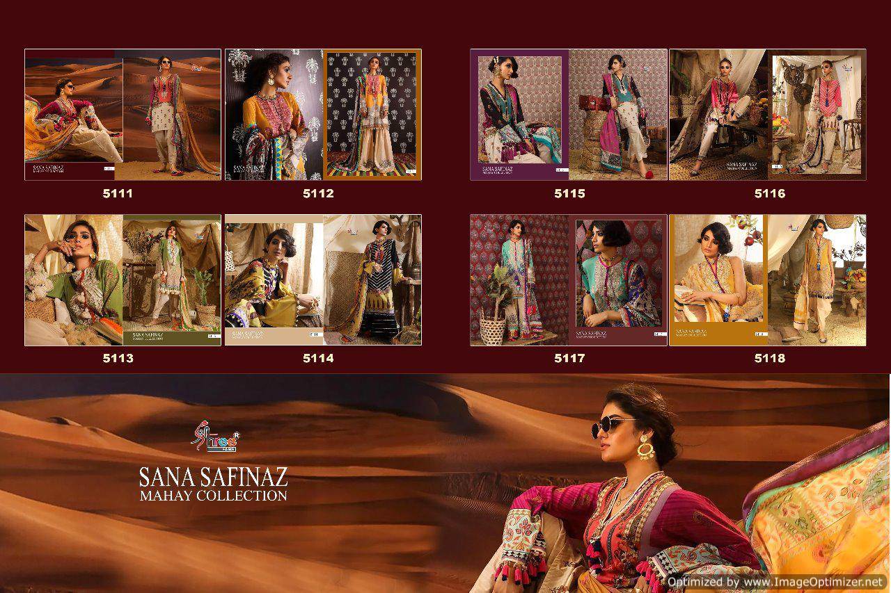 Safinaz Mahay By Shree Sana Designer  Pure Cotton Pakistani Suit Collection