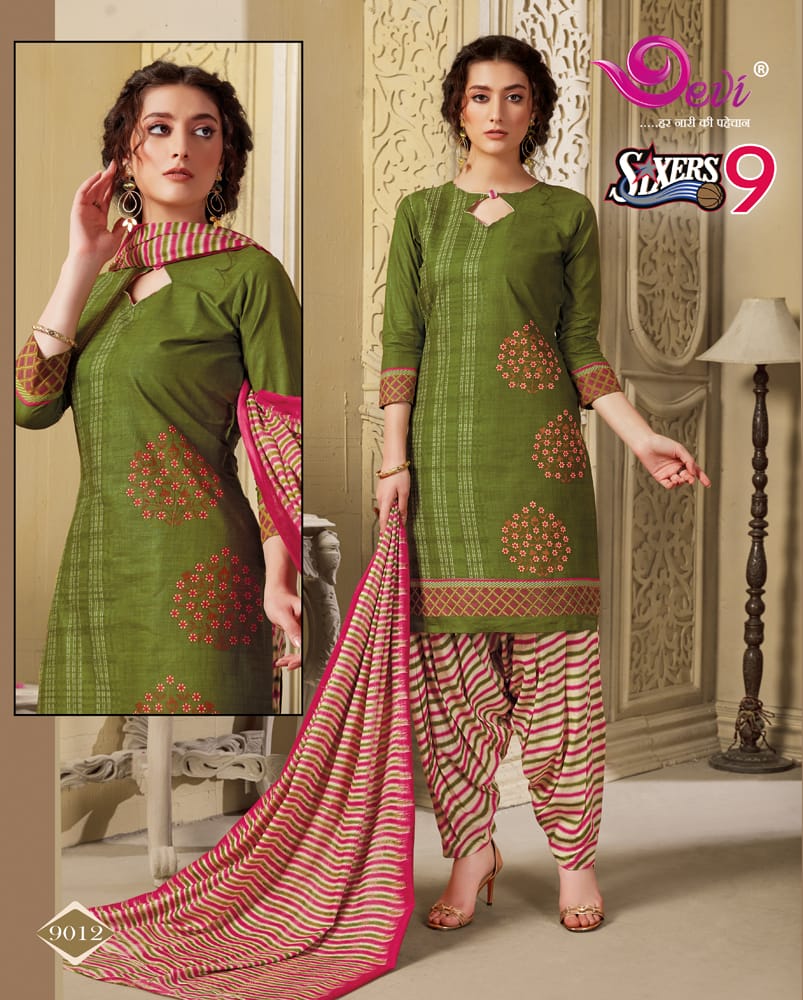 Sixer Vol 9 By Devi  Pure Cotton Printed Dress Material Catalogue