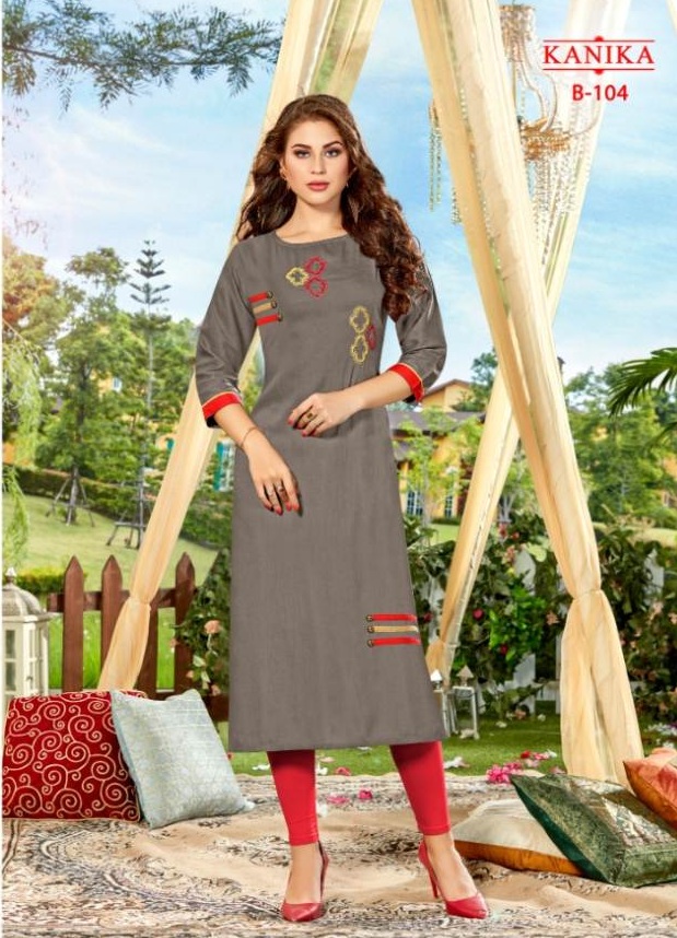 Blossom Present Kanika Heavy Rayon Running Wear Straight Kurti Collection