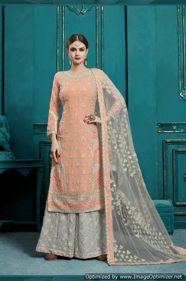 Hannah By Deepsy Real Georgette Embroidered Salwar Suits Collection