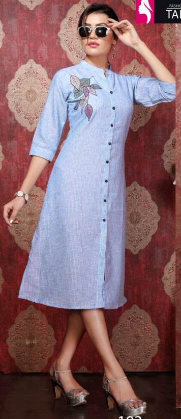 Ft Chekkar Vol 1 Cotton Linen Stylish Kurti Collection