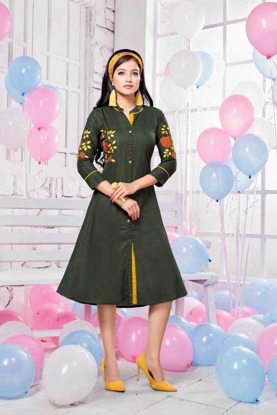 Kinti By Colour Studio Heavy Rayon Kurti Collection