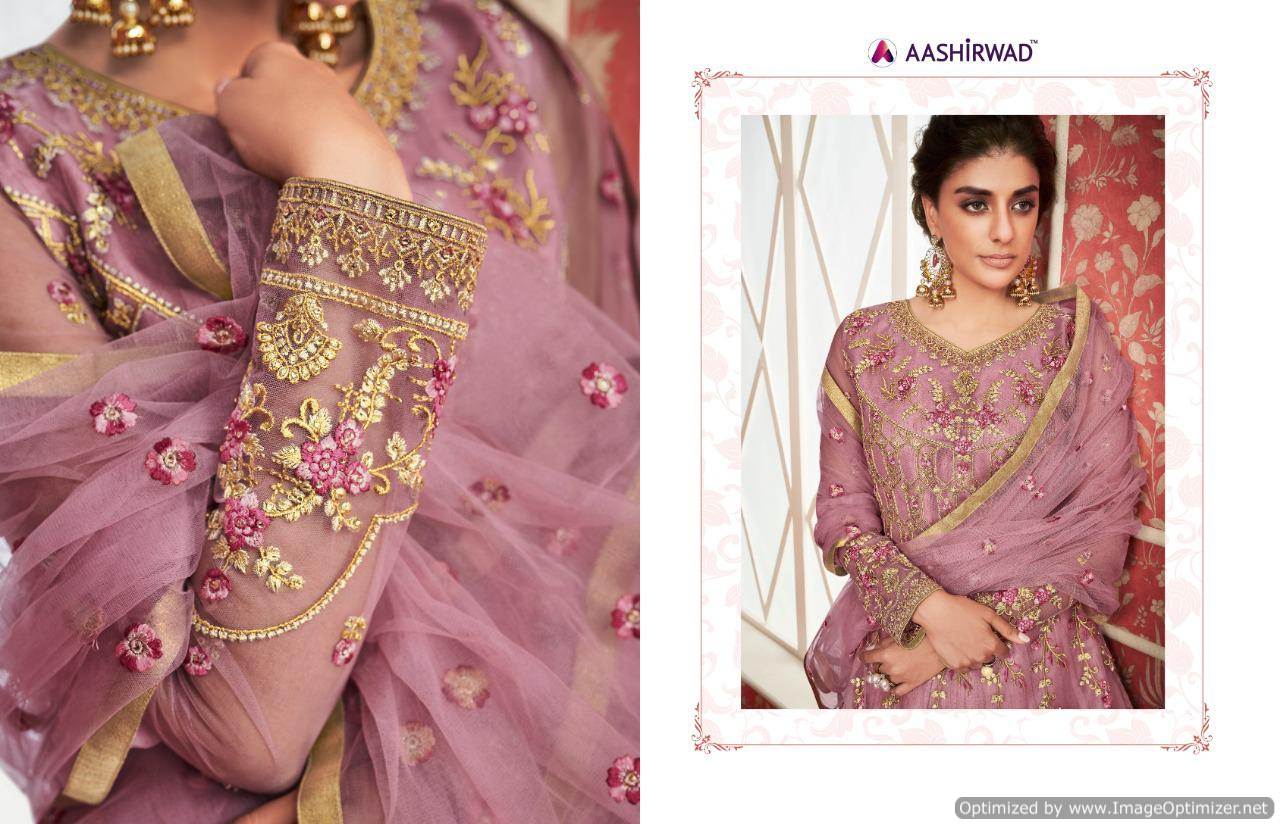 Aashirwad By Sajda Designer Butterfly Net Wedding Dress Collection