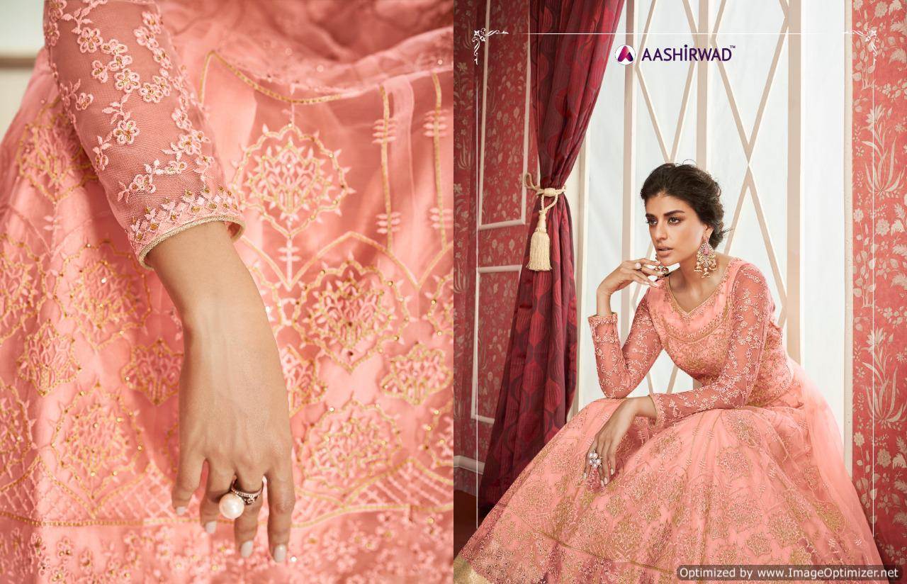 Aashirwad By Sajda Designer Butterfly Net Wedding Dress Collection