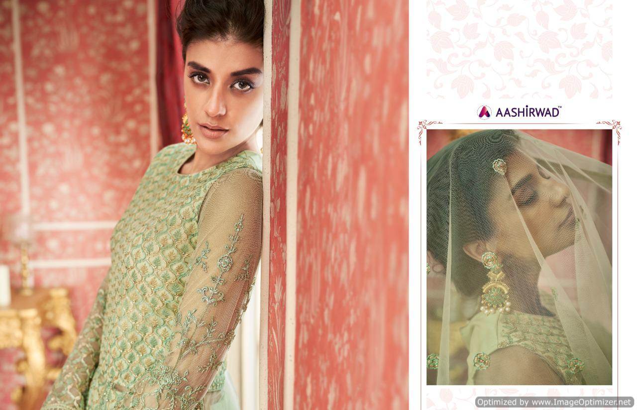 Aashirwad By Sajda Designer Butterfly Net Wedding Dress Collection