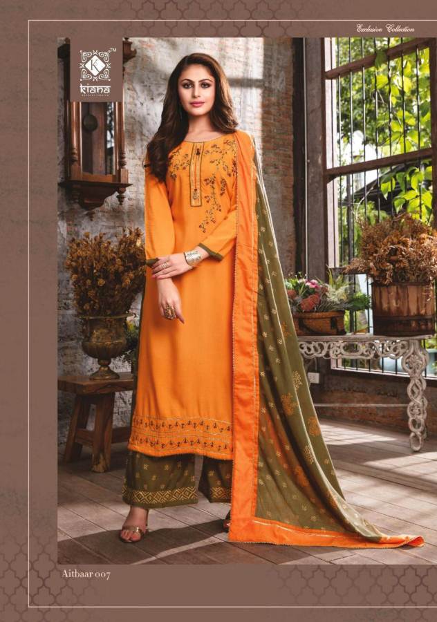 Aitbaar By Kiana Designer Rayon Ready Made Collection