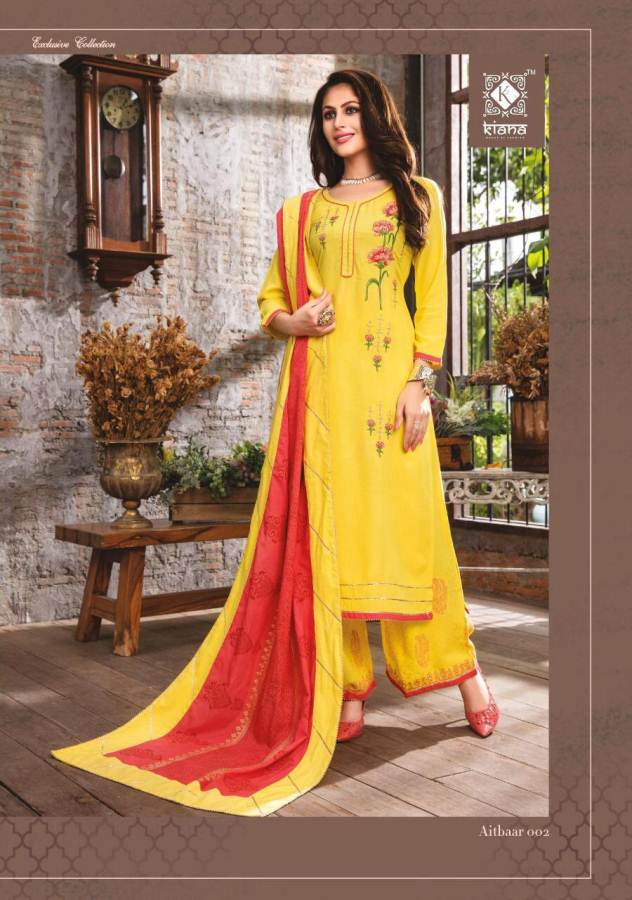 Aitbaar By Kiana Designer Rayon Ready Made Collection