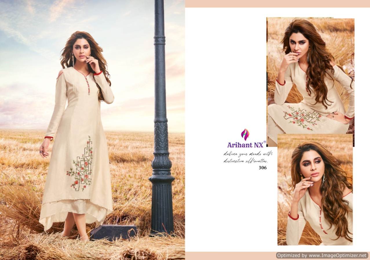 Arihant Present Upstylish Pure Viscose Muslin Silk Designer Kurtis Catalogue