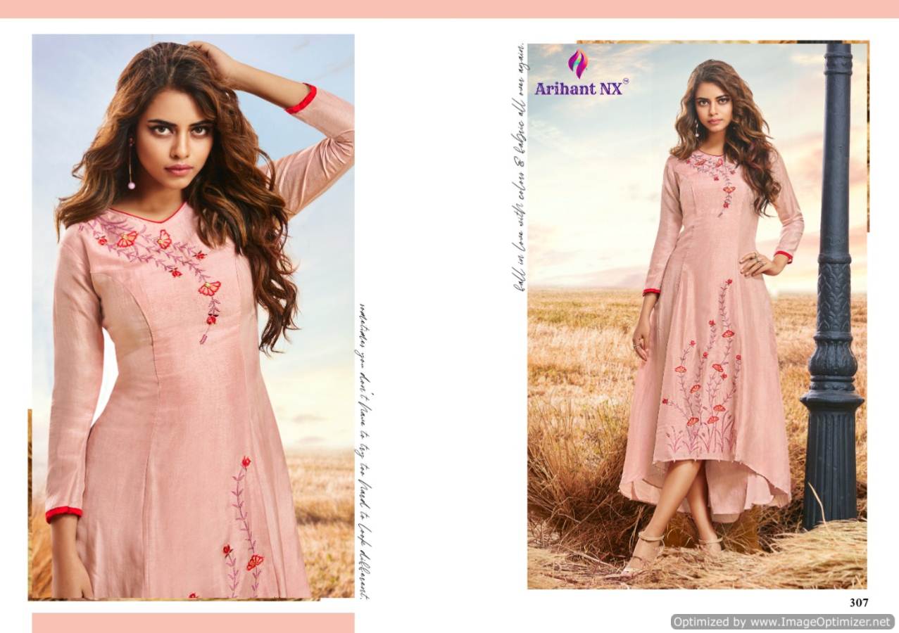 Arihant Present Upstylish Pure Viscose Muslin Silk Designer Kurtis Catalogue