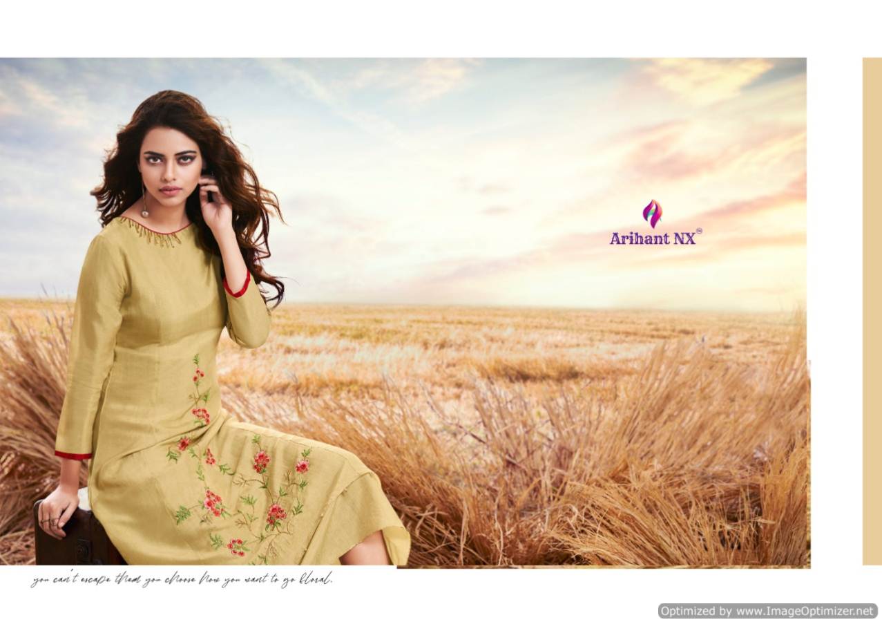 Arihant Present Upstylish Pure Viscose Muslin Silk Designer Kurtis Catalogue