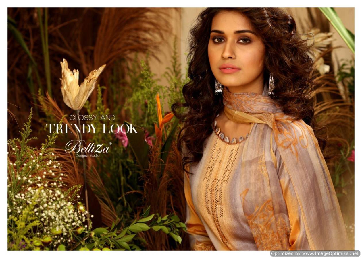 Avani Present Belliza Pure Natural Crape Digital Printed Dress Material Catalogue