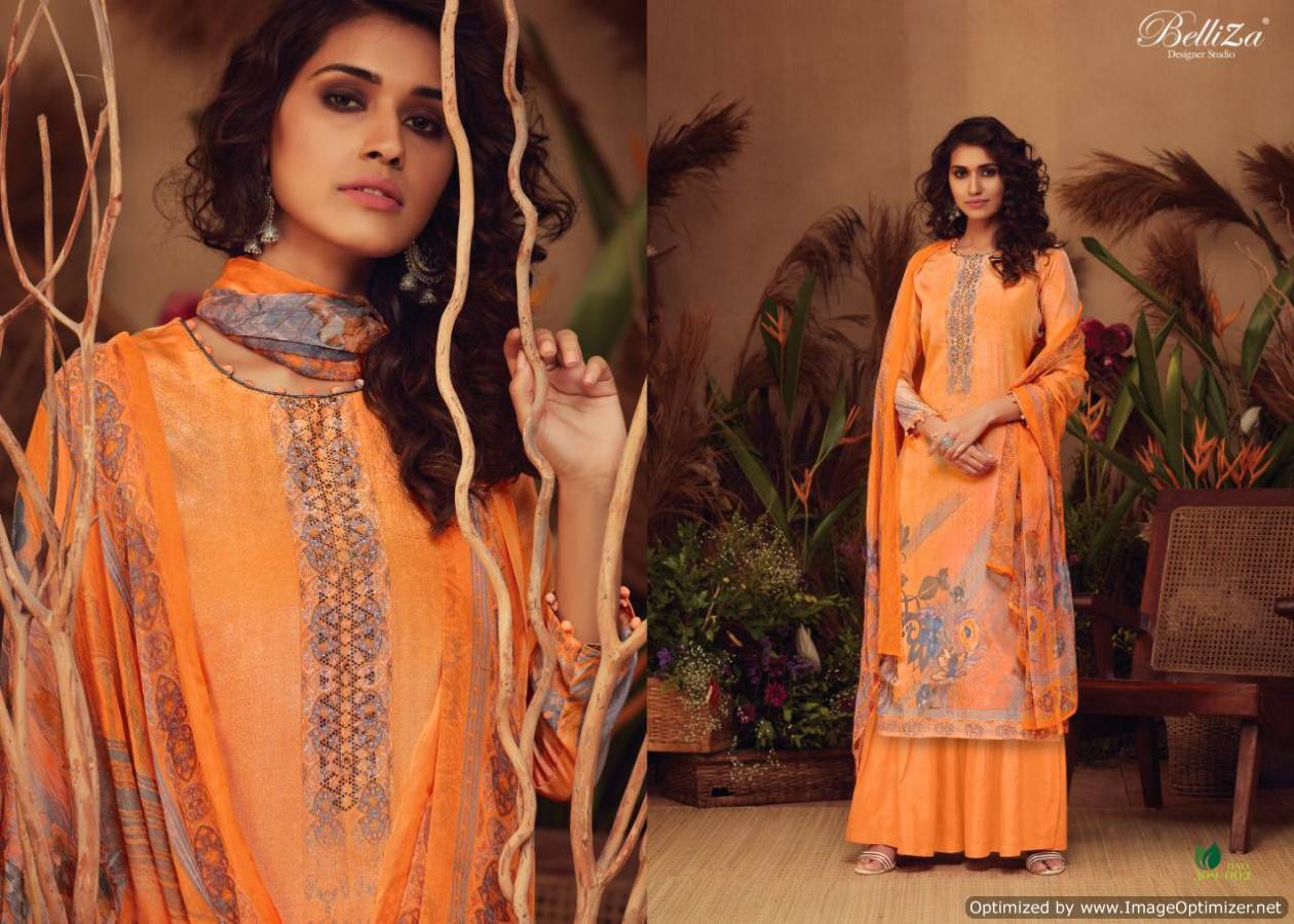 Avani Present Belliza Pure Natural Crape Digital Printed Dress Material Catalogue