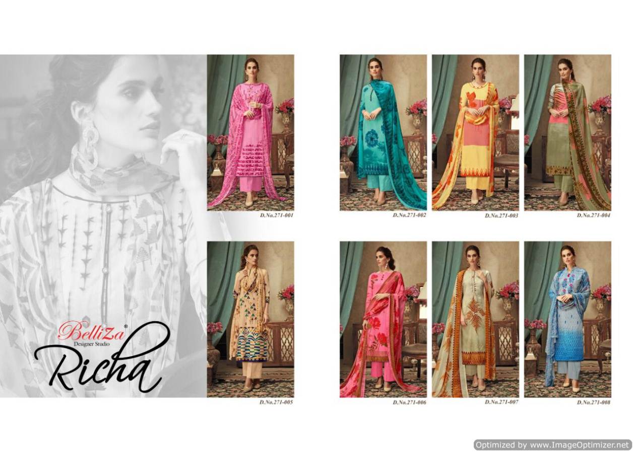 Belliza By Richa Pure Premium Rayon Dress Material Collection