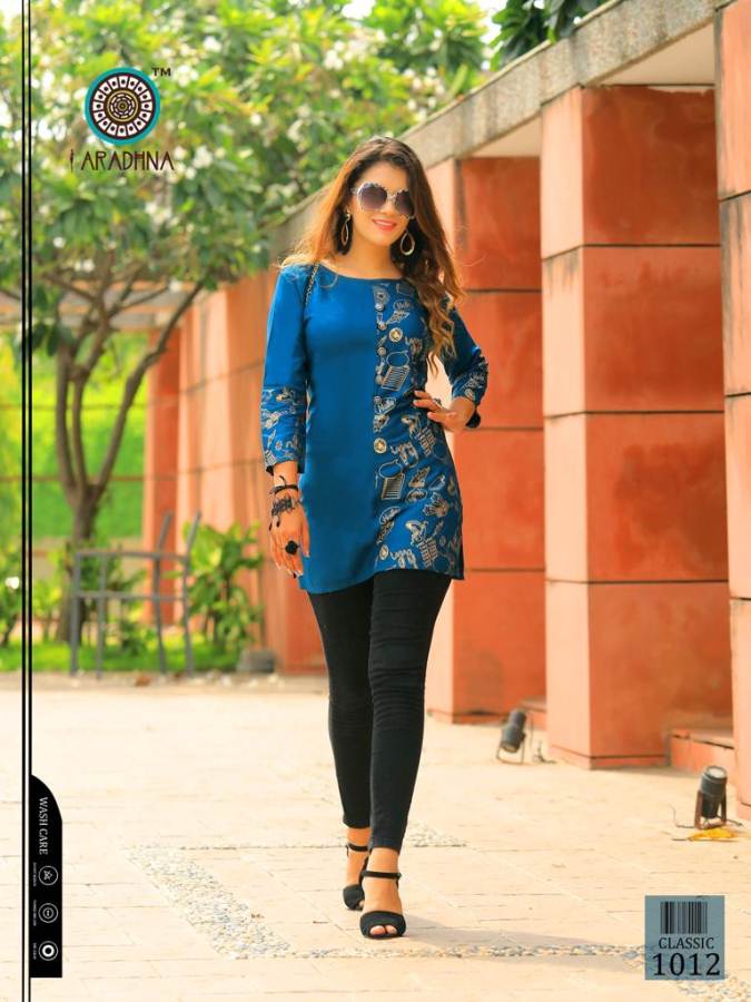 Classic Vol 3 By Aradhna  Ladies Western Rayon Short Top Collection